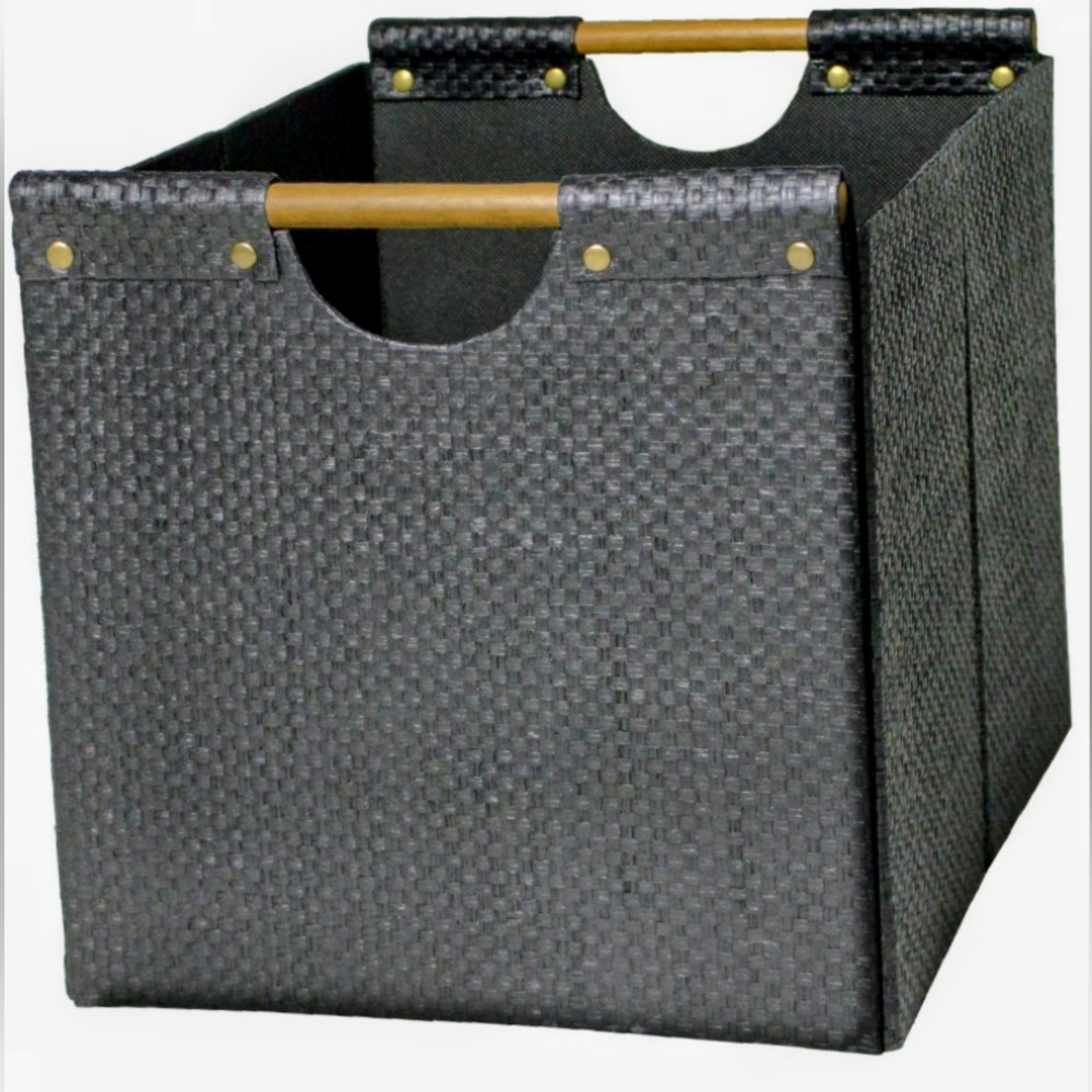 Better Homes & Gardens Collapsible Woven Cube Storage Bin, Black